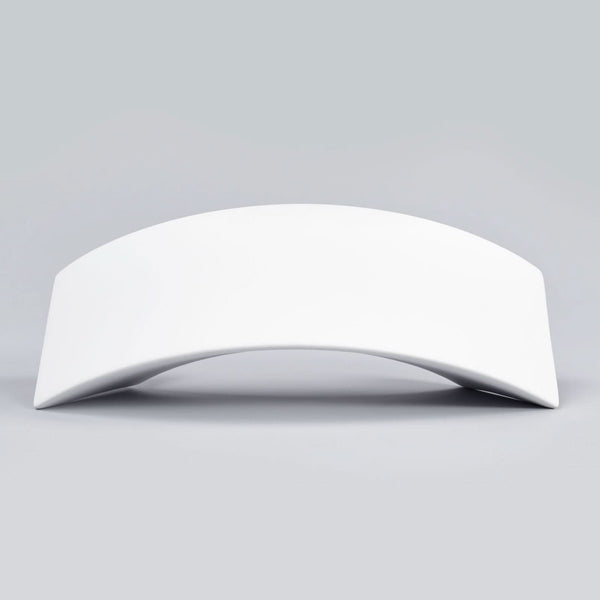 Applique murale Arco en céramique, blanc, hauteur 10 cm, 60 W, largeur 30 cm