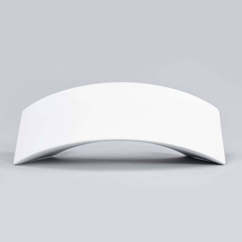Applique murale Arco en céramique, blanc, hauteur 10 cm, 60 W, largeur 30 cm