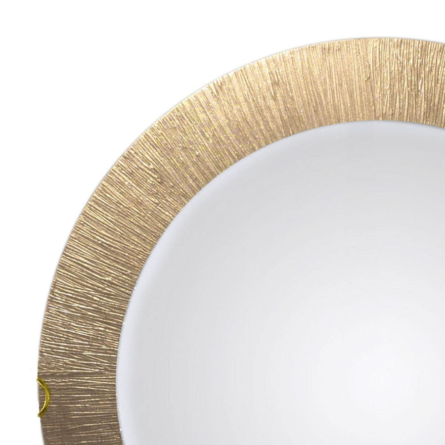 Applique murale Kolarz Moon Sun en verre, doré et blanc, 3 lumières, Ø 50 cm