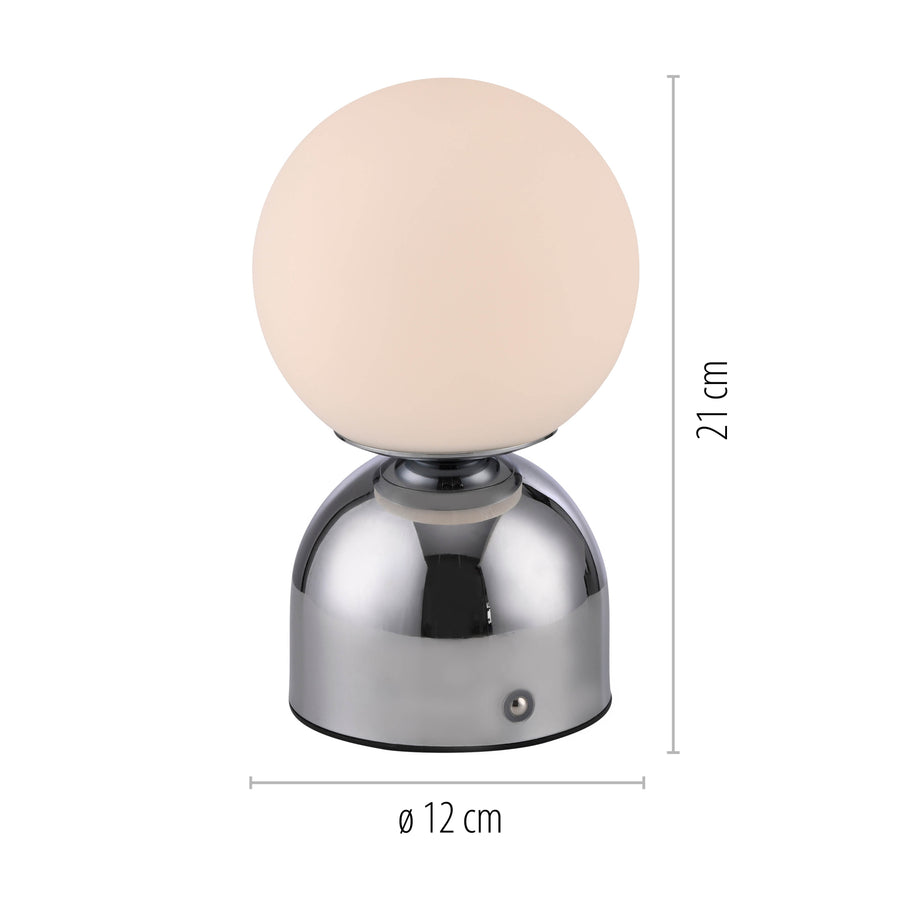Lampe à poser Rudi chromée