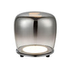 Lampe à poser LED Berloz noire, verre
