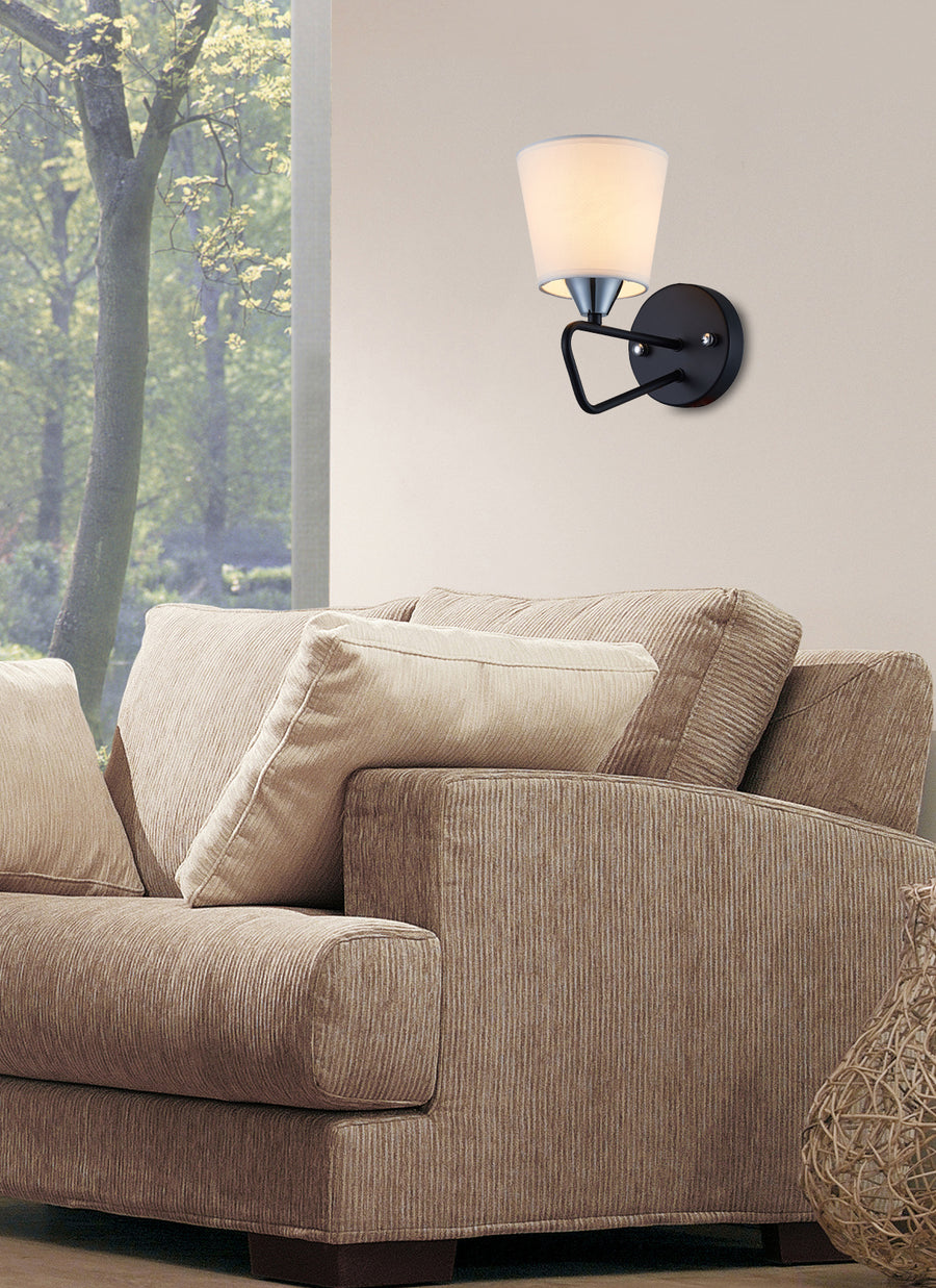 Applique murale Morley noire, tissu