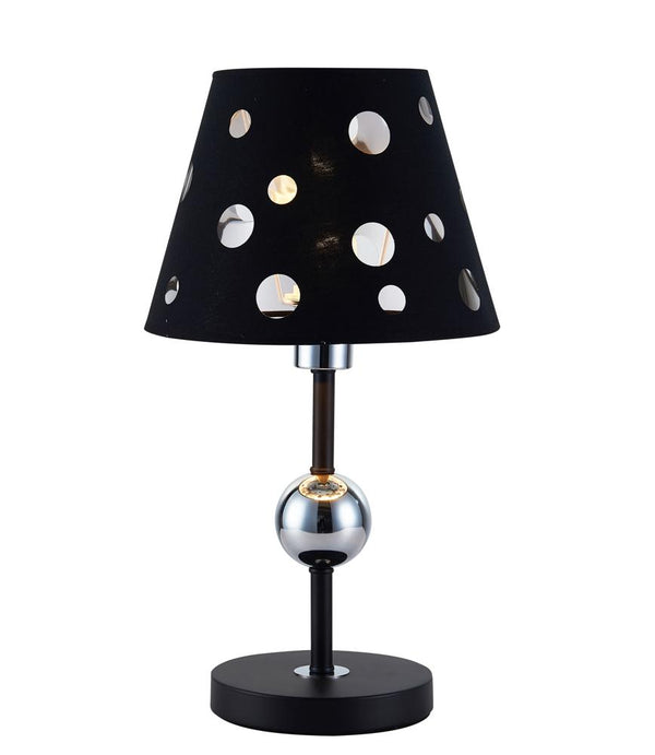 Lampe à poser Batley noire, tissu