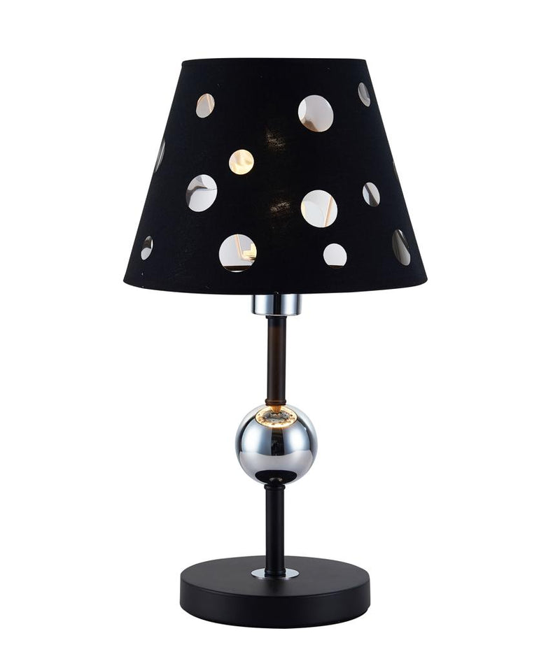 Lampe à poser Batley noire, tissu