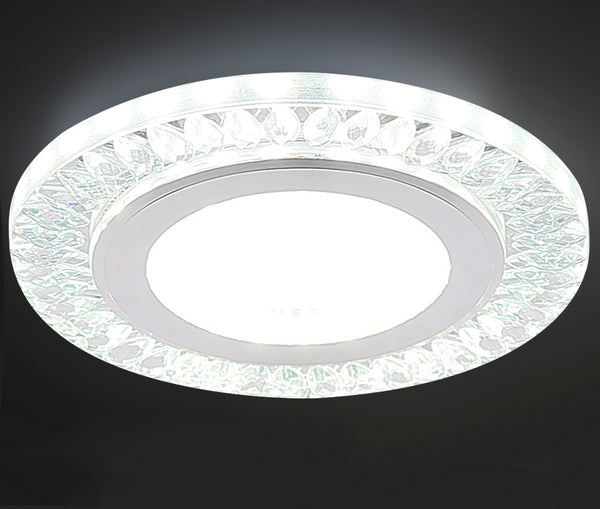 Spot encastrable LED SSP-29 2 lumières argenté et transparent, verre