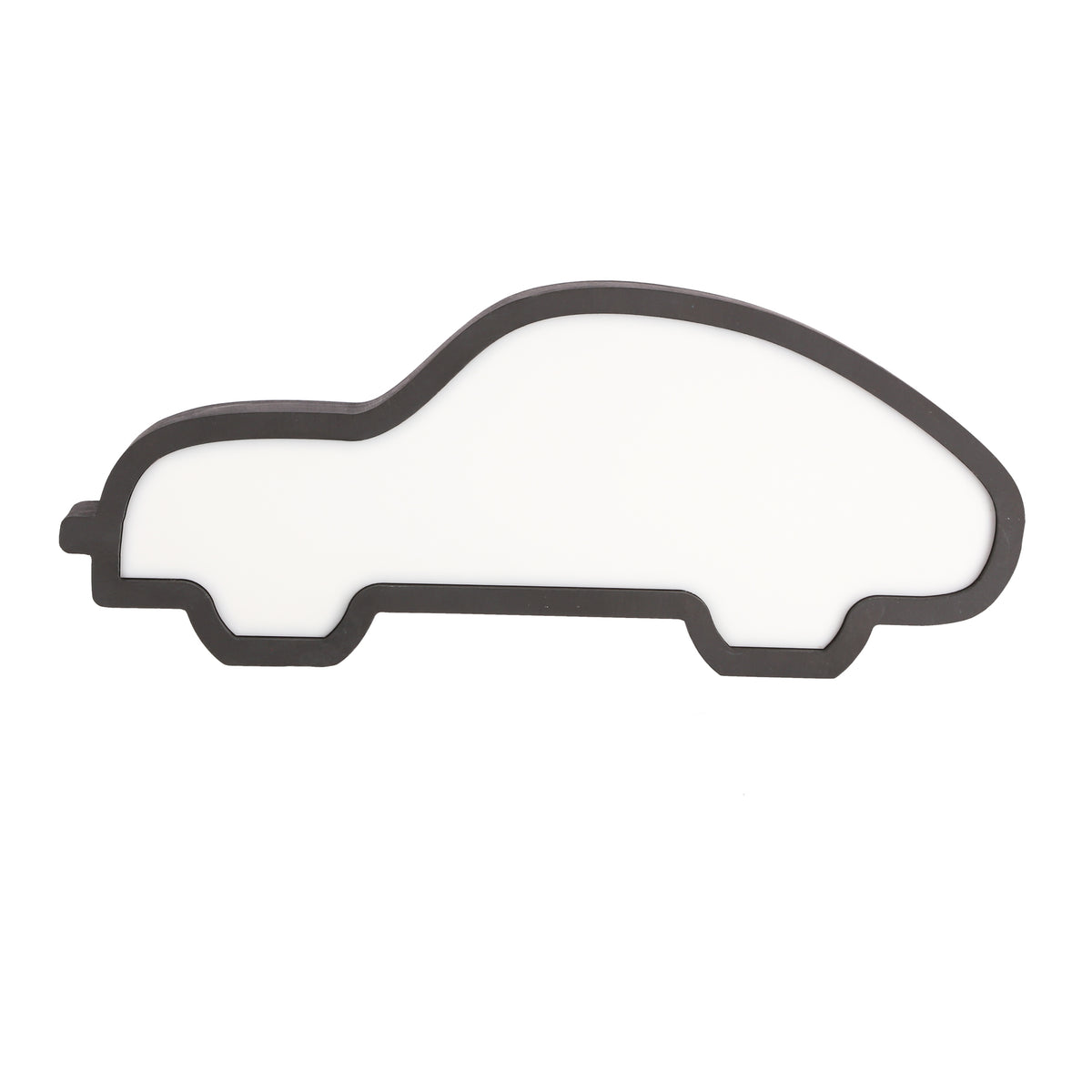 Profil droit de la lampe voiture sur fond blanc, contour sombre et diffuseur opaque
