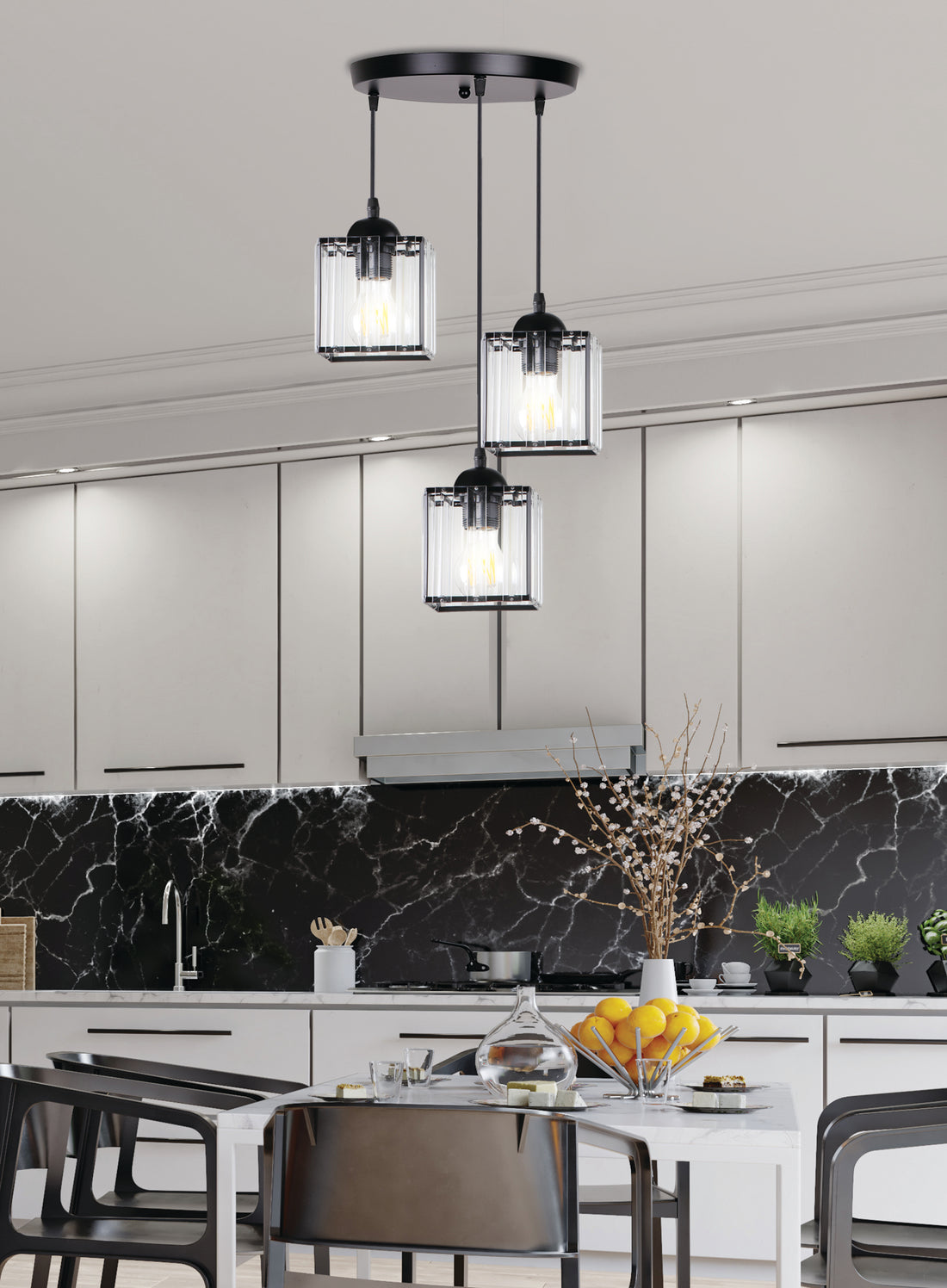 Suspension luminaire | Glassia Noire