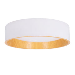 Plafonnier LED Lazio blanc et bois