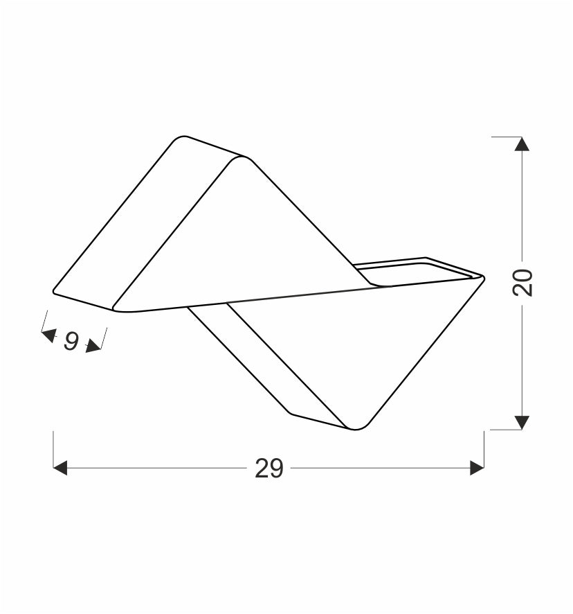 Applique extérieure LED Dracaena 2 lumières noire, IP65