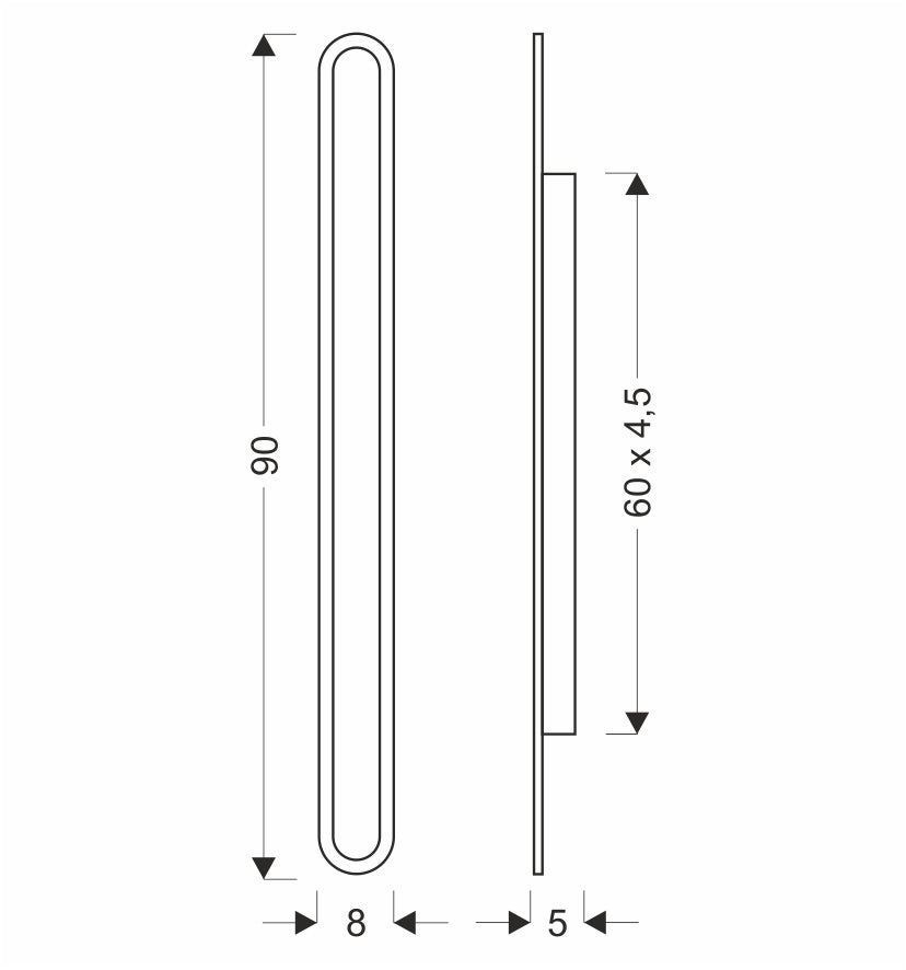 Applique extérieure LED Stick noire, IP65, L 90 cm