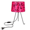 Lampe à poser Elva rose, tissu
