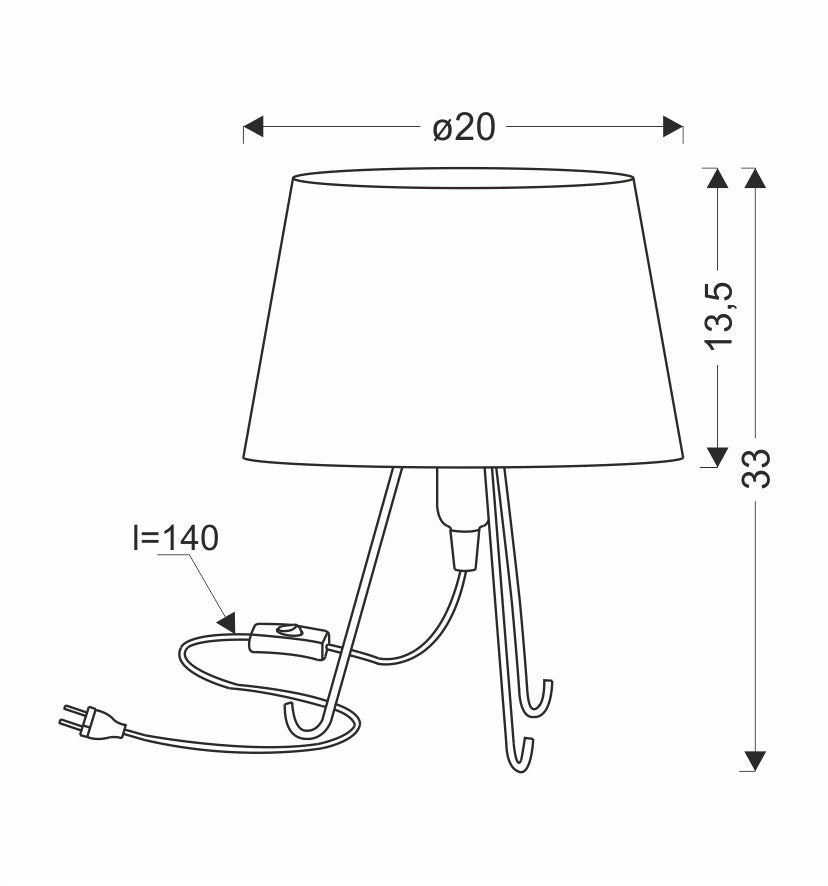 Lampe à poser Elva rose, tissu
