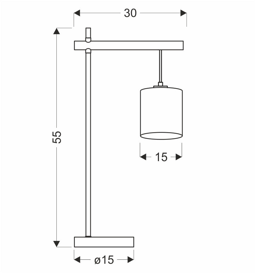 Lampe à poser Combi noire, tissu