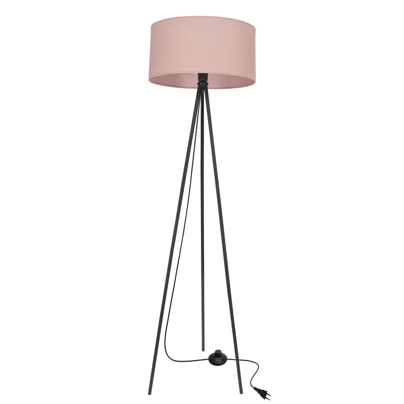 Lampadaire Shanti noir, tissu (réf. 51-38715)