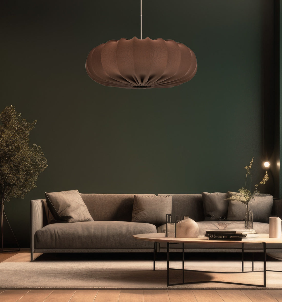 Suspension Cafee marron, L 66 cm