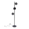Lampadaire Kama 3 lumières noir, verre