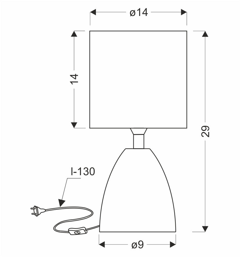 Lampe à poser Deli bois et beige, tissu