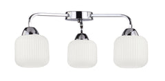 Plafonnier Cromado 3 lumières argenté, verre