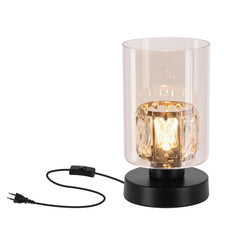 Lampe à poser Ducato noire, verre