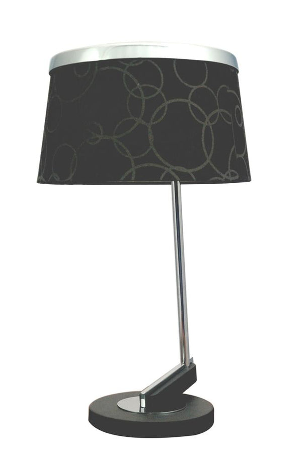 Lampe à poser Impresja chromée, tissu (réf. 41-45310)