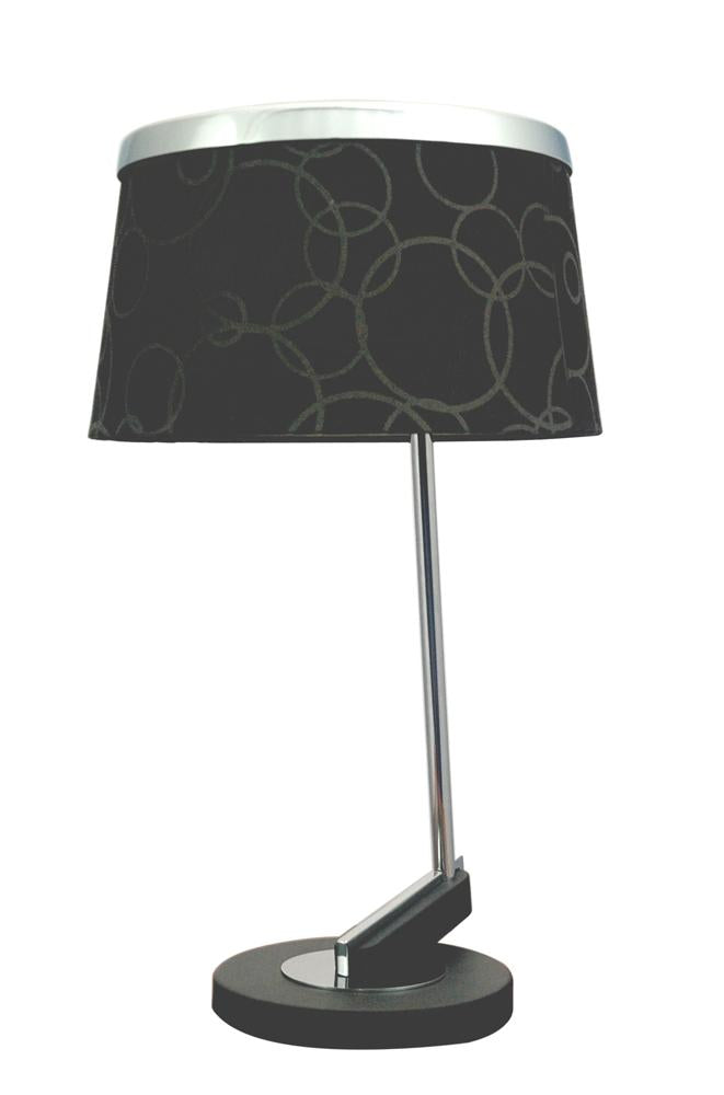 Lampe à poser Impresja chromée, tissu (réf. 41-45310)