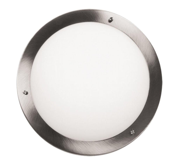 Plafonnier Aquila nickel satiné, verre