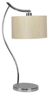 Lampe à poser Draga crème, tissu
