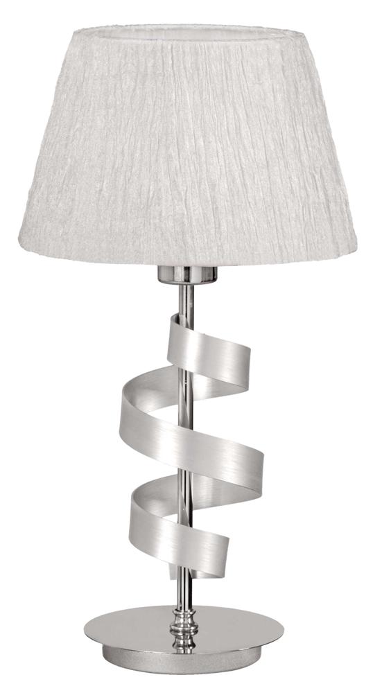 Lampe à poser Denis chromée et dorée, tissu (réf. 41-23476)