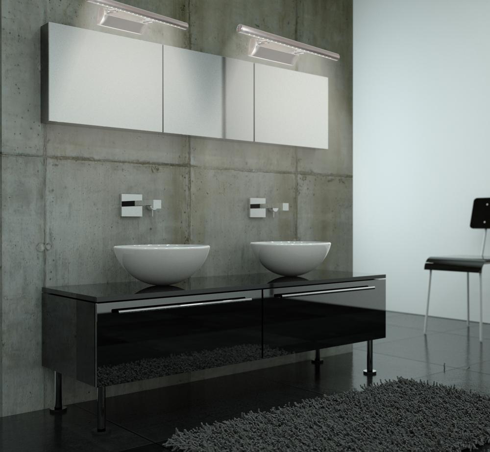 Applique murale LED Forte nickel satiné
