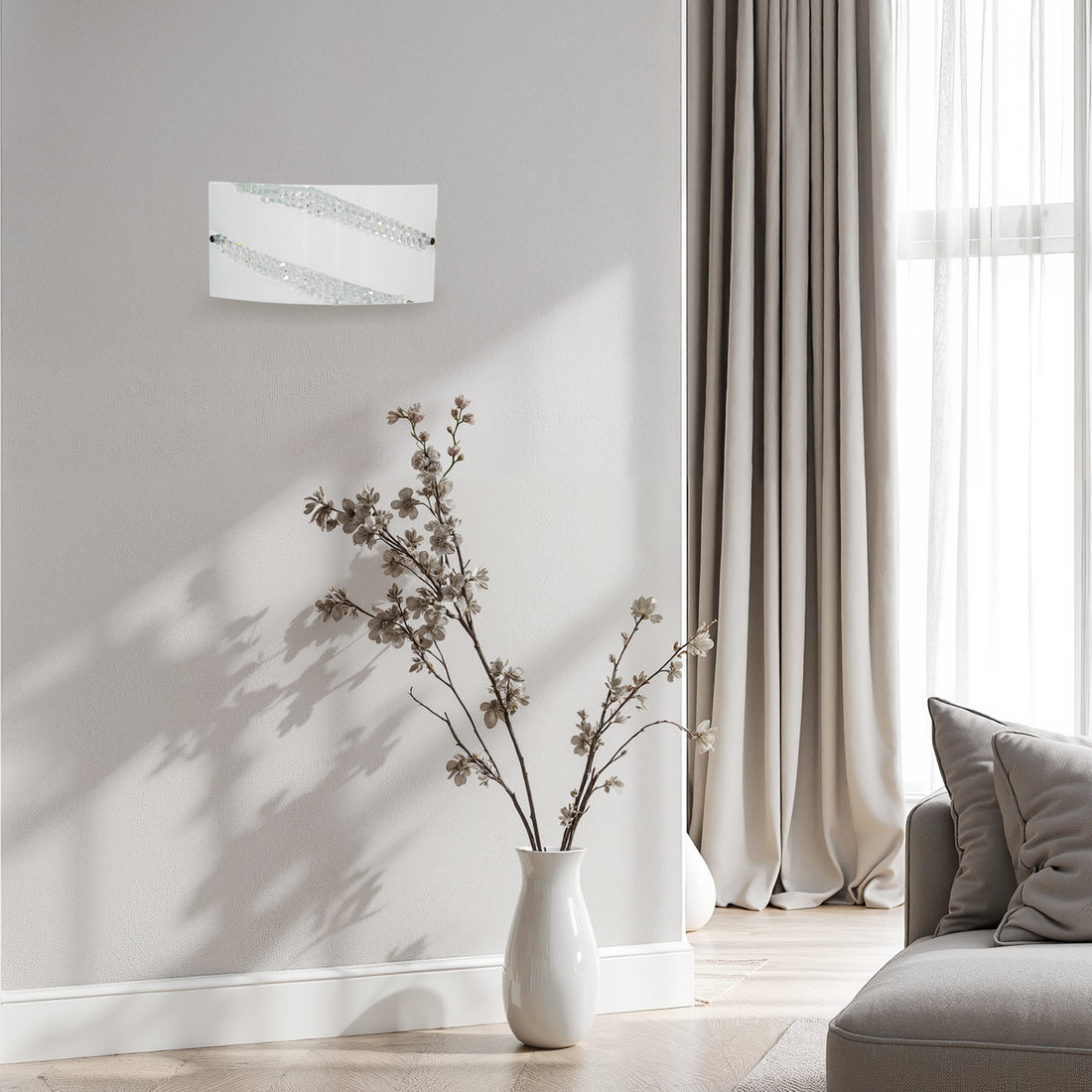 Plafonnier LED Mistery, verre
