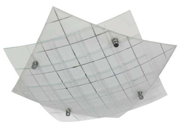 Plafonnier LED Dublos, verre