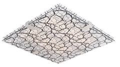 Plafonnier LED Fiera chromé, verre, L 31 cm, H 6 cm