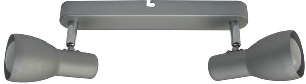 Plafonnier Picardo 2 lumières gris et argenté