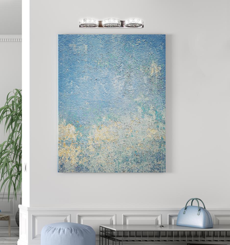 Applique murale LED Shipi 3 lumières chromée, cristal