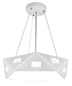 Suspension Nemezis 3 lumières blanche, cristal