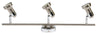 Plafonnier Arkon 3 lumières nickel satiné et chromé, L 56 cm