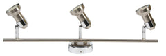 Plafonnier Arkon 3 lumières nickel satiné et chromé, L 56 cm