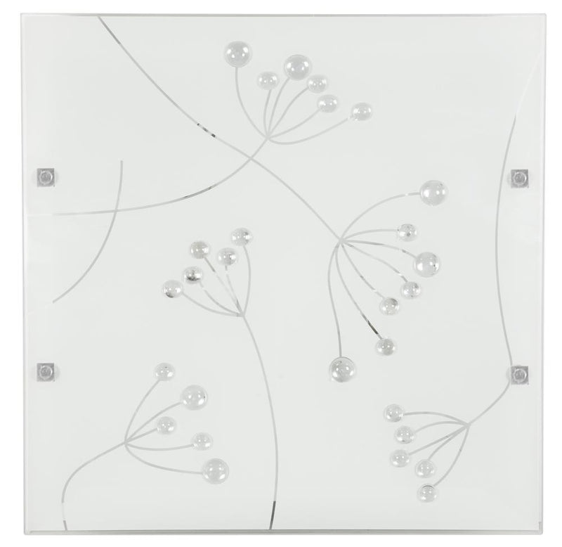Plafonnier LED Arty blanc, verre
