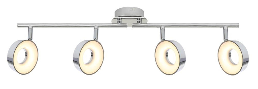 Plafonnier LED Isla 4 lumières chromé