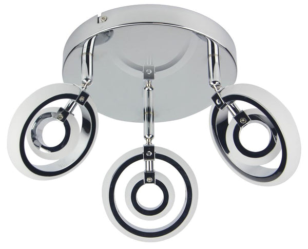 Plafonnier LED Celt 3 lumières chromé