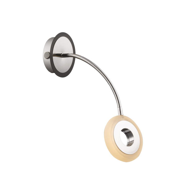 Applique murale LED Arm noire et chromée