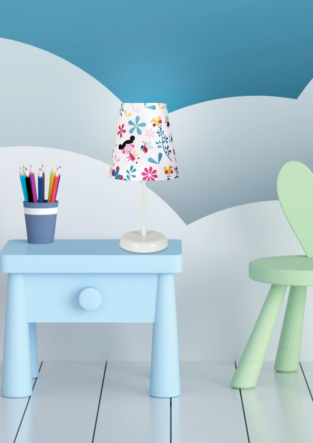 Lampe à poser Girl, tissu