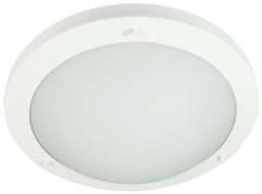 Plafonnier LED Aquila blanc, verre