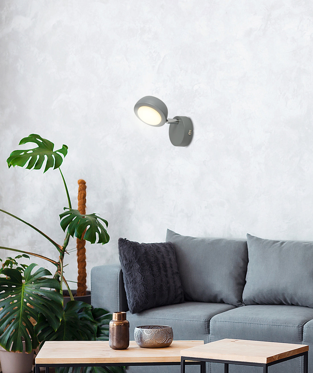 Applique murale LED Mild grise