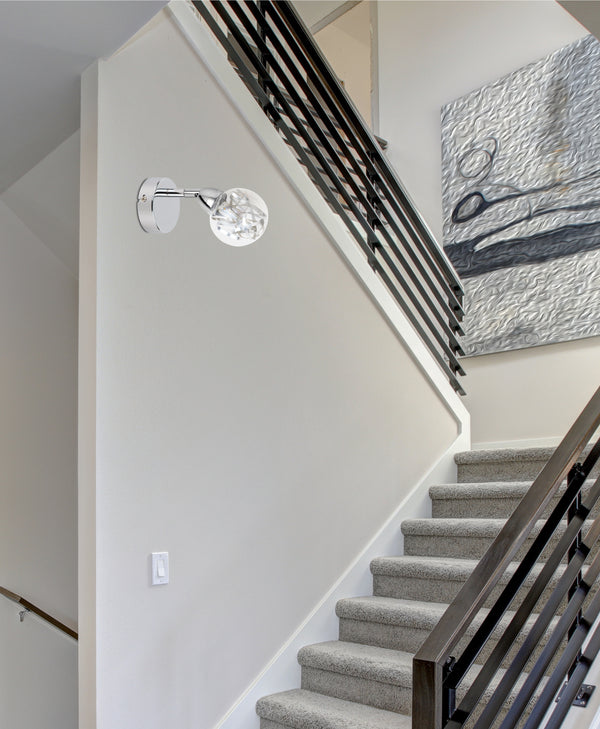 Applique murale LED Bolo chromée