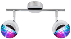 Plafonnier LED Party 2 lumières RGB chromé