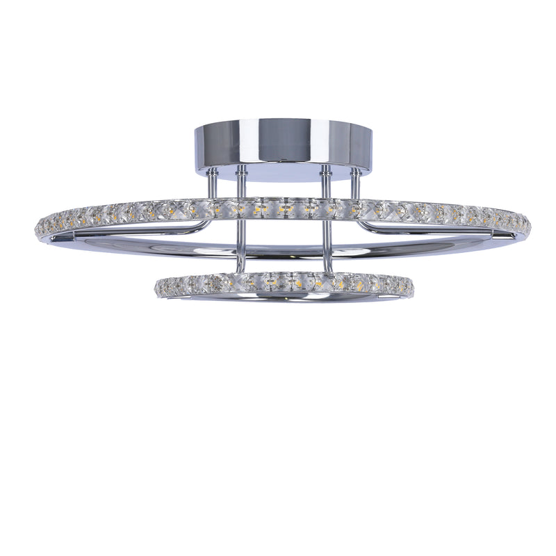 Plafonnier LED Adel chromé, cristal