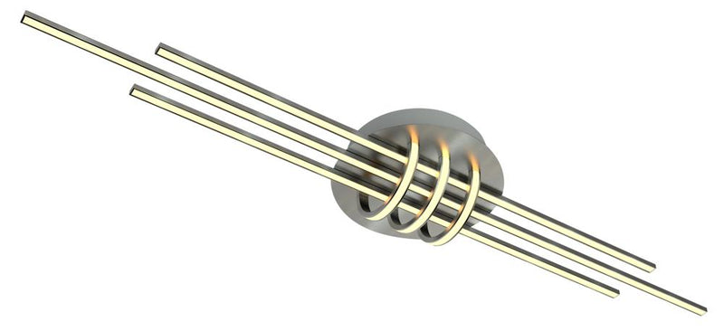 Plafonnier LED Naksos nickel satiné