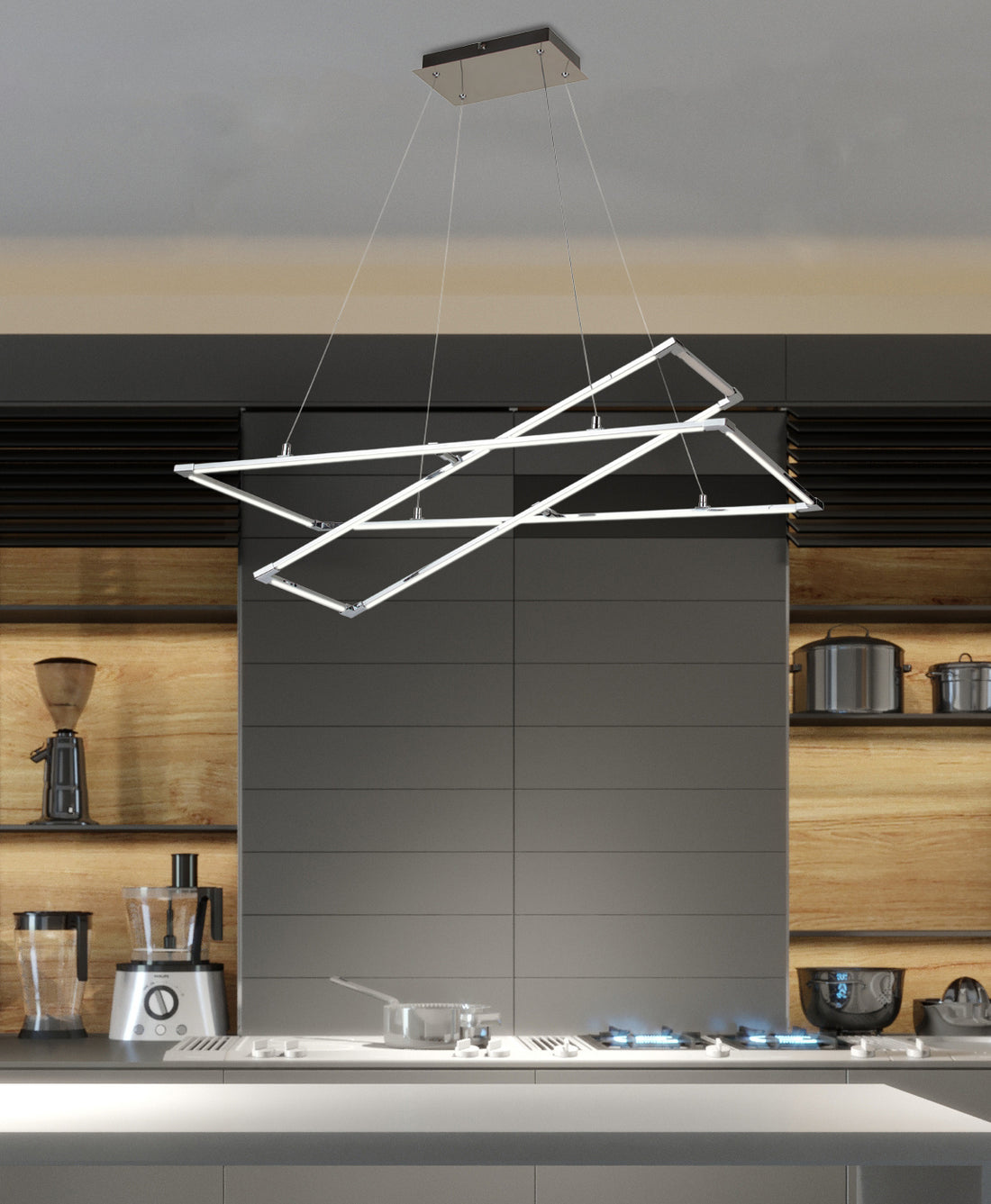 Suspension luminaire | Kseros Chromée