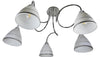 Plafonnier Elf 5 lumières chromé, verre